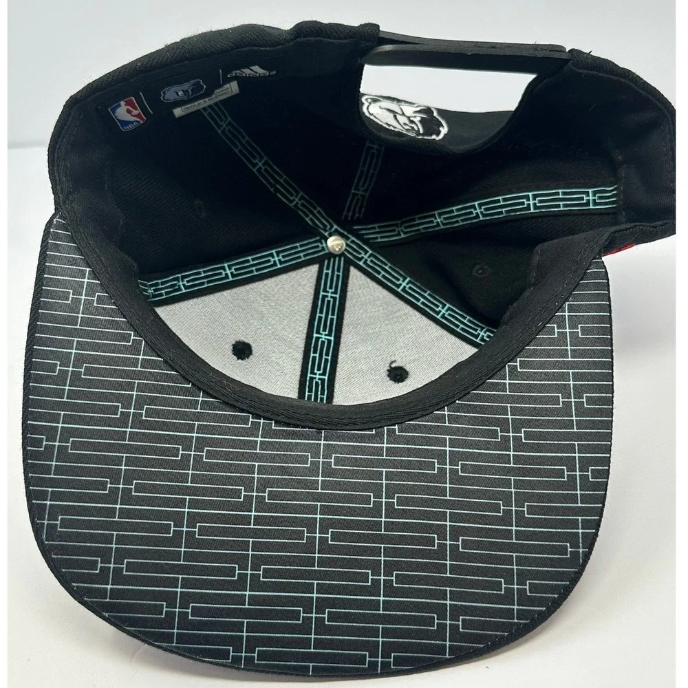 Adidas NBA Memphis Grizzlies Snapback Hat Black Teal Flat Brim Cap Adjustable B6
